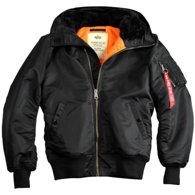 Image de Alpha Industries Blouson Bomber MA 1 Hooded noir L