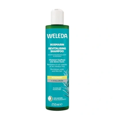 Afbeelding van WELEDA Biologische revitaliserende shampoo met rozemarijn natuurlijke cosmetica haarverzorgingszeep hyaluronzuur en rozemarijnolie voor meer volume een gezonde hoofdhuid