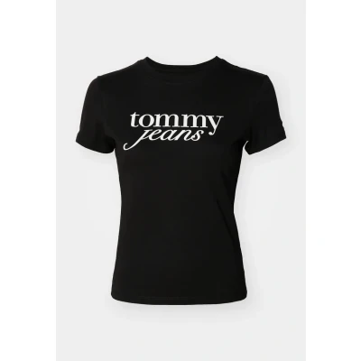 Afbeelding van Tommy Jeans Essential LOGO TEE Tshirt print, Dames, Maat: 32, Black