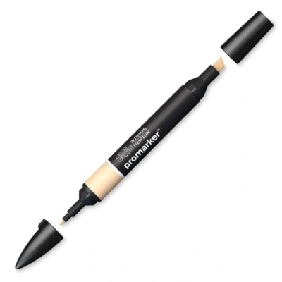 Afbeelding van Winsor &amp; Newton ProMarker 0203625 professionele markeerstiften, 2 punten, dun en breed, voor tekeningen, design lay out