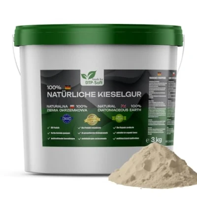 Afbeelding van 100% zuivere fijne diatomeeënaarde van hoge kwaliteit, zuiver diatomeeënpoeder in zeer effectieve emmer (3 kg)
