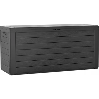 Afbeelding van Prosperplast Kussenbox hout patroon 280 liter 116 x 43,8 55 cm kussen opbergbox