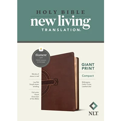 Afbeelding van NLT Compact Giant Print Bible, Filament Edition, Mahogany