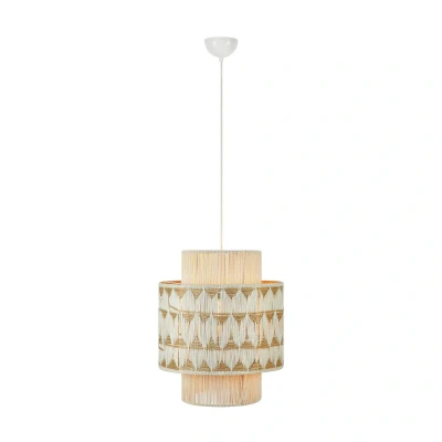 Afbeelding van Hanglamp Ano, Ø 45 cm, textiel, beige/bruin