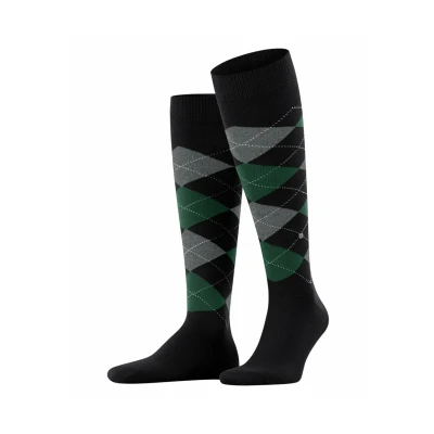 Afbeelding van Burlington KING Onesize Kniekousen, Heren, Maat: 40/46, Black
