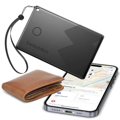 Afbeelding van SwitchBot Portemonnee zoekkaart, AirTag Smart Card werkt met Apple Find My(alleen iOS), artikelzoeker, Bluetooth tracker voor sleutels,