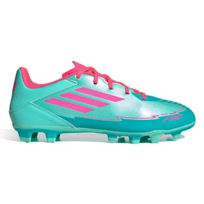 Afbeelding van adidas Performance Messi F50 CLUB Voetbalschoenen met kunststof noppen, Heren, Maat: 46 2/3, Flash aqua/lucid pink/lucid cyan Schoenen