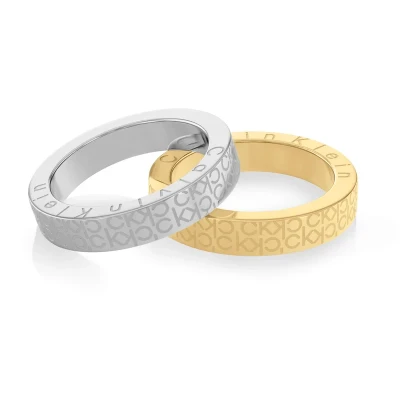 Afbeelding van Calvin Klein 2 PACK Ring, Dames, Maat: 52, Silver coloured