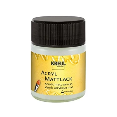 Afbeelding van Kreul 79409 50 ml acryl mat op basis van kunsthars, beschermende en transparante afwerking voor goed droge lakken, binnen buiten, 611630,