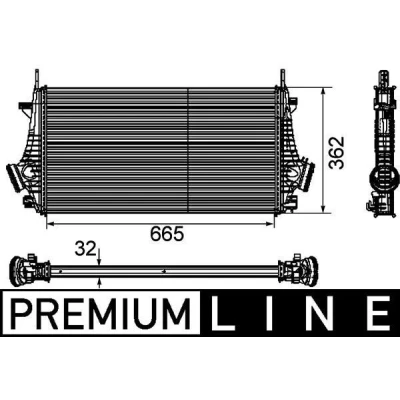 Afbeelding van MAHLE ORIGINAL CI 191 000P Intercooler OPEL: Insignia A Hatchback, Sports Tourer, Saloon