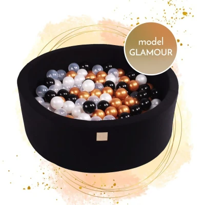 Afbeelding van Ronde Ballenbak Glamour incl 250 Ballen Ballenbakje.nl 90x30