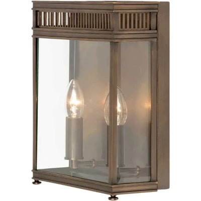 Afbeelding van Elstead Lighting LED Wand Buitenlamp Holborn 2X E14 Max 40W IP44 Dimbaar Dark Bronze