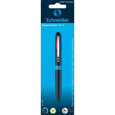 Afbeelding van Schneider balpen Take 4 M kleurenpen op blister S 73800
