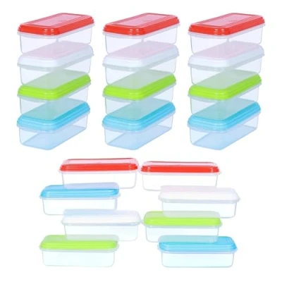 Afbeelding van ARSUK Plastic Opbergdozen Baby Spenen Voeden Vriezer Voedsel Potten Containers (Pack of 16 Medium)