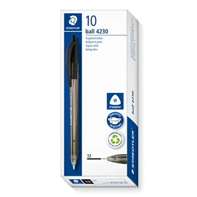 Afbeelding van STAEDTLER 4230 M 9 balpen, regenboog, zwart, 10 stuks