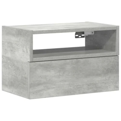 Afbeelding van vidaXL Nachtkastje wandgemonteerd 45x26x28,5 cm betongrijs