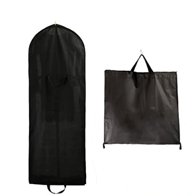 Afbeelding van TUKA i AKUT Opvouwbare kledingtas, 150 cm, ademend, met ritssluiting, beschermhoes voor kleding, pakken, jassen, transport en langdurige opslag, zuurvrij, 2 zakken
