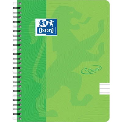 Afbeelding van Oxford School Touch spiraalblok, ft A5, 140 bladzijden, gelijnd, groen (lime) spiraalschrift