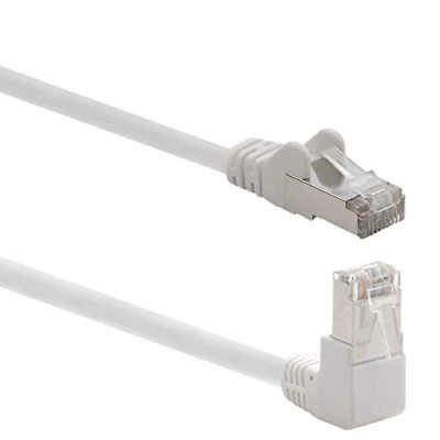 Afbeelding van 1aTTack.de Cat.6 netwerkkabel hoek 90 graden CAT6 patchkabel (SFTP PIMF) 1000 Mbit/s RJ 45 stekker compatibel met Cat5 CAT6a Cat7 Cat7a Cat8 3 Maanden Wit, 1 stuk