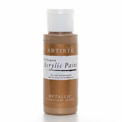 Afbeelding van 2OZ ACRYLIC PAINT Metallic Titanium Gold
