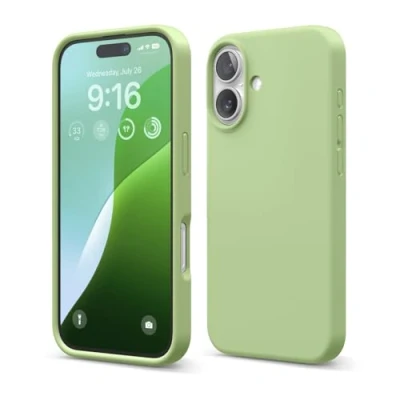 Afbeelding van elago Compatibel met iPhone hoesjes, hoogwaardige vloeibare siliconen hoes, volledige beschermhoes, schokbestendig, dunne telefoonhoes, zachte microvezelvoering