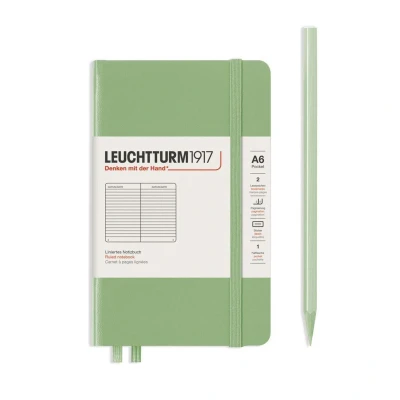Afbeelding van Leuchtturm notitieboek pocket 9x15 cm lijn sage