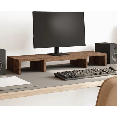 Afbeelding van vidaXL Monitorstandaard verstelbaar 80x24x10,5 cm hout bruin eiken