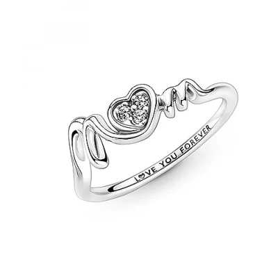 Afbeelding van Pandora Mom Pavé 191149C01 damesring, zilver, Metaal, Zirkonia