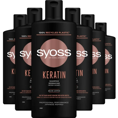 Afbeelding van 6x Syoss Keratin Shampoo 440 ml