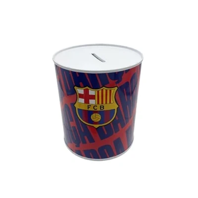 Afbeelding van FC Barcelona Spaarpot in Tin Coin Money box 10x12cm