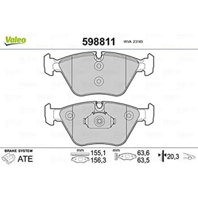 Afbeelding van Valeo Remblokset 598811