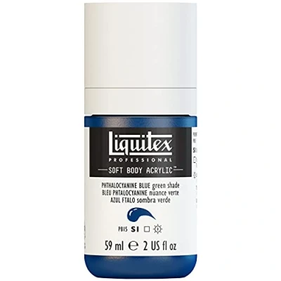 Afbeelding van Liquitex Professionele zachte acryl fles van 59 ml, ftalocyanine blauw (groene tint)
