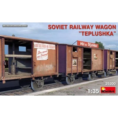 Afbeelding van Miniart Soviet Railway Wagon Teplushka 1:35 Min35300 modelbouwsets, hobbybouwspeelgoed voor kinderen, modelverf en accessoires