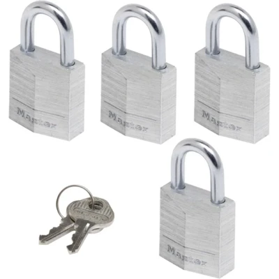 Afbeelding van MasterLock Hangslot 20mm aluminium (4 stuks)