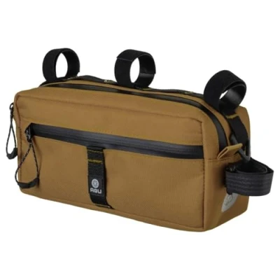Afbeelding van AGU Bikepacking Bar Bag Stuurtas Venture Bruin 2L Waterafstotend, Reflecterend, Eenvoudige Montage, 100% Gerecycled Polyester