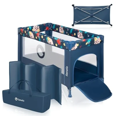 Afbeelding van Lionelo Stefi Meegroeibed Campingbedje 125x65cm tot 15kg Co sleeper Transporttas
