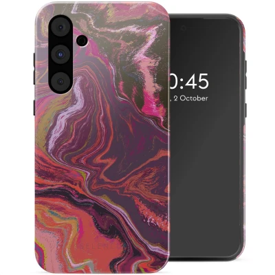 Afbeelding van Selencia Hoesje Geschikt voor Samsung Galaxy A55 Vivid Backcover Marble Purple