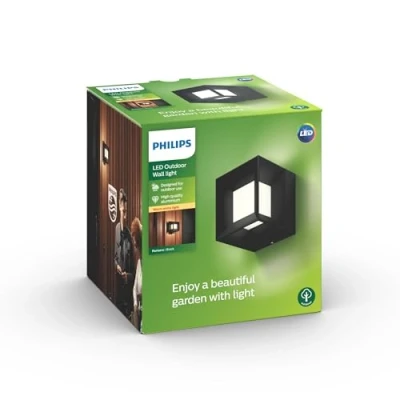 Afbeelding van Parterre buitenwandlamp zwart Philips