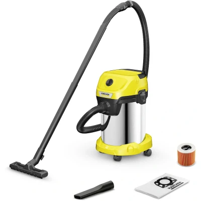 Afbeelding van KARCHER WD 3 S V 19/4/20 nat en droogzuiger 19 L roestvrijstalen tank 1000W (Blowerfunctie)