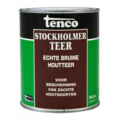 Afbeelding van Tenco Stockholmer Teer Bruin 2 ltr Buiten onderhoud