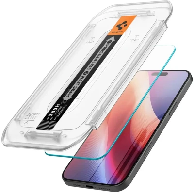 Afbeelding van Spigen Screen Protector Geschikt voor Apple iPhone 16 Pro Max EZ Fit GLAS.tR 9H Tempered Glass Case Friendly Gemakkelijke Installatie 1 Pack
