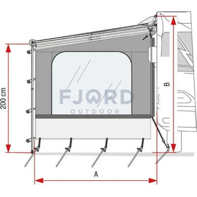 Afbeelding van Fiamma Side W Caravanstore F35 Zijwand Kleurloos Luifels Accessoires