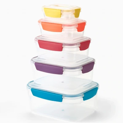 Afbeelding van Joseph Nest Lock Vershoudbak Set Van 5 Transparant