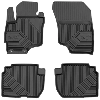 Afbeelding van M MOTOS Rubberen vloermatten voor Mitsubishi Outlander III 2012 2022 Verbeter je reiscomfort met de zwarte antislip mat Auto nr. 77 automat alle weersomstandigheden, bescherming