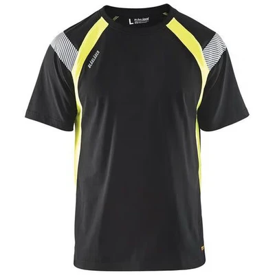 Image de T shirt noir/jaune fluorescent