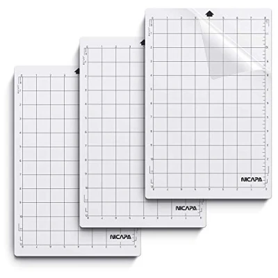 Afbeelding van Nicapa Snijmat voor Silhouette Portrait 2 (StandardGrip, 20 x 30 cm, verpakking van 3 stuks) zelfklevende vinylset knutselen, antislip, flexibele roostersnijmatten, reservematten, accessoires, knutselnaaien