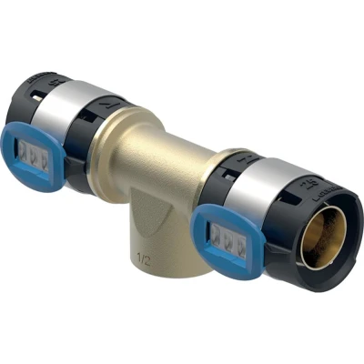 Afbeelding van Geberit FlowFit perskoppeling T stuk 25 x 1/2 met