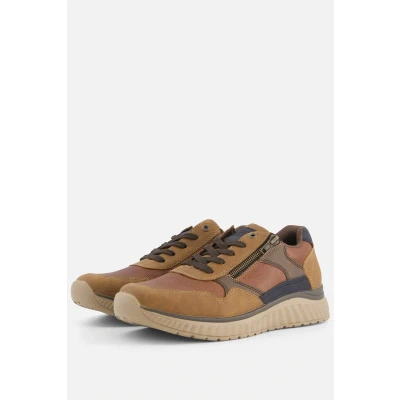 Afbeelding van Rieker Sneakers laag, Heren, Maat: 41, Brown Leer