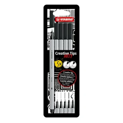 Image de STABILO Lot de 5 stylos multi pointes Creative Tips ARTY Noir