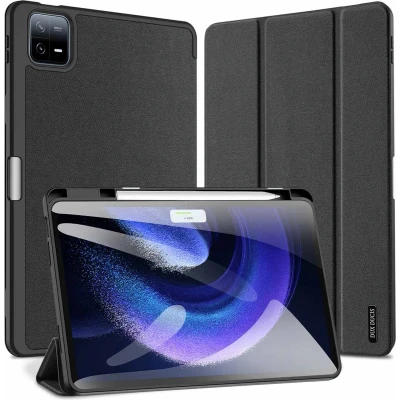 Afbeelding van Dux Ducis Tablet hoes geschikt voor Xiaomi Pad 6 / Pro Domo Tri fold Case Auto Wake/Sleep functie Met Pen Houder Zwart